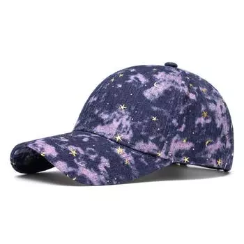 Бейсболка с пайетками, женская, весенне-летняя, уличное солнцезащитное кепка, мужская кепка синий/фиолетовый