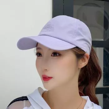 Бейсболка с полупустым верхом, быстросохнущая, детская летняя кепка, маленькое лицо, можно завязать высокий хвост, солнцезащитная шляпа с козырьком от солнца adjustable розы красного