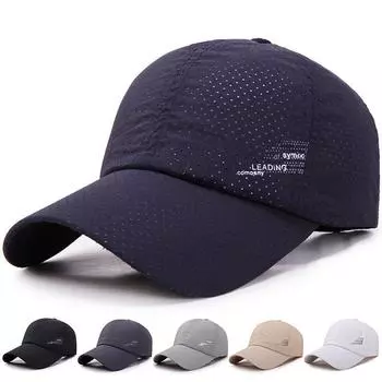 Бейсболка с принтом «Leading» для мужчин и женщин, быстросохнущая, дышащая, летняя, модная, для спорта на открытом воздухе, для гольфа, фитнеса, кепки Gorras темно-синий