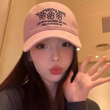 Бейсболка с розовым цветком, женская, весна-лето, новая, повседневная, универсальная, большая окружность головы, показывающая лицо, маленькая, для пары, солнцезащитная кепка Adjustable - Three Little Flowers Baseball Cap розовый