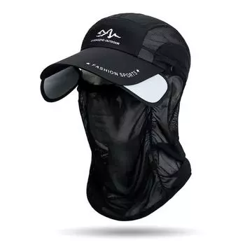 Бейсболка с телескопическим карнизом и съемной вуалью для шеи, солнцезащитная сетка, шляпа для верховой езды синий