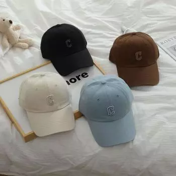 Бейсболка с вышитой буквой C для пар на открытом воздухе, мужская и женская, солнцезащитная шляпа для студентов на все времена года M56-58cm