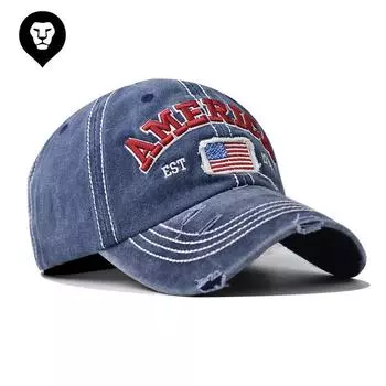 Бейсболка с вышитым флагом из хлопка Кепка ко Дню независимости Adjustable