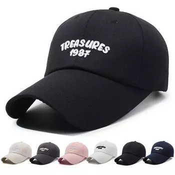 Бейсболка с вышитыми буквами для мужчин и женщин, кепка с длинными полями для рыбалки и отдыха на природе темно-синий