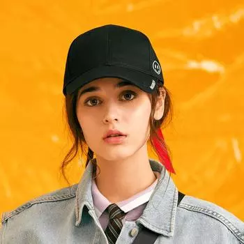 Бейсболка с вышитыми буквами однотонного цвета для женщин, корейская версия, универсальная шляпа от солнца, длинная кепка с козырьком, шляпа от солнца для мужчин Small size (52-56cm)