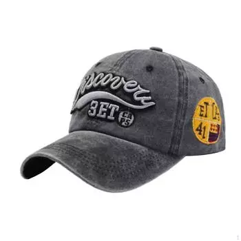 Бейсболка с вышитыми буквами, повседневная одежда для похода в парк, спортзал, вечеринка Brown 3ET