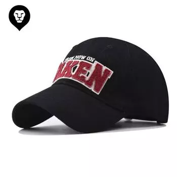 Бейсболка с вышитыми крупными буквами TAKEN из хлопка для мужчин и женщин, весна, лето и осень, простая и универсальная кепка с защитой от солнца Adjustable