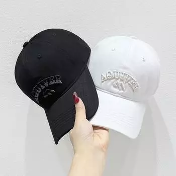 Бейсболка с вышивкой для женщин - дышащая, регулируемая посадка, полиэстер, идеально подходит для Дня благодарения и повседневной носки, мягкий верх, утконос, для пар adjustable чёрный