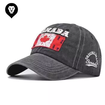 Бейсболка с вышивкой Maple Leaf Canada Adjustable бордовый