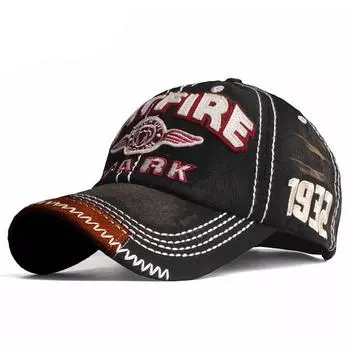 Бейсболка с вышивкой, унисекс чёрный