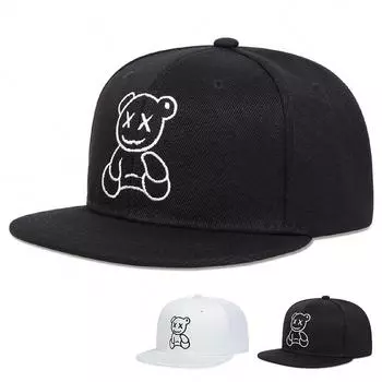 Бейсболка с вышивкой XX Panda в стиле хип-хоп, бейсболка для спорта на открытом воздухе, баскетбольные кепки с защитой от ультрафиолета, плоская шляпа чёрный