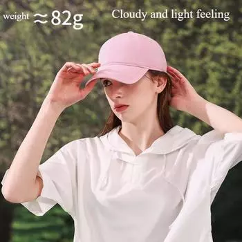 Бейсболка с загнутыми полями, легкая, женская, с небольшой окружностью головы, летняя, модная брендовая кепка с защитой от солнца average size чёрный