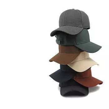 Бейсболка с жесткой крышей, женская осенняя легкая хлопковая кепка для мужчин чёрный