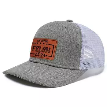 Бейсболка Трампа 2024 года Унисекс-бейсболка Я голосую за преступника за спорт на открытом воздухе dark grey orange
