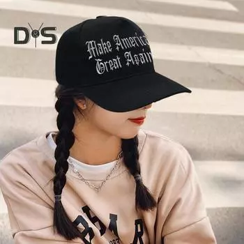 Бейсболка Трампа MAGA Never Surrender с вышитым американским флагом и длинными полями 2024 года для предвыборной кампании президента, митингов и вечеринок, унисекс-кепка чёрный