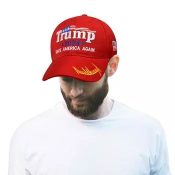 Бейсболка Trump 2025 унисекс бейсболка дышащая модная бейсболка Спасите Америку снова вышитая папа шляпа для мужчин и женщин красный