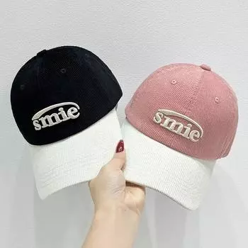 Бейсболка унисекс с вышитыми буквами, 100% полиэстер, регулируемая, легкая, ручная стирка, повседневная кепка с контрастной строчкой Adjustable