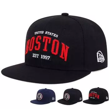 Бейсболка унисекс с вышитыми буквами для мужчин и женщин, кепки в стиле хип-хоп, кепка в стиле уличного панка с плоским верхом, кепка для фитнеса, бейсболки чёрный/красный