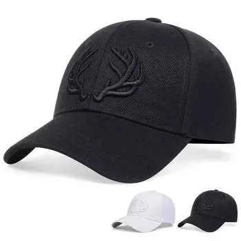 Бейсболка унисекс с вышивкой в виде рогов, мужская регулируемая хлопковая шляпа из материала маоцин, солнцезащитные шляпы, повседневные кепки, кепка дальнобойщика белый