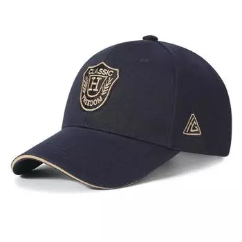 Бейсболка унисекс солнцезащитная шляпа от солнца вышитая уличная хлопковая кепка темно-синий