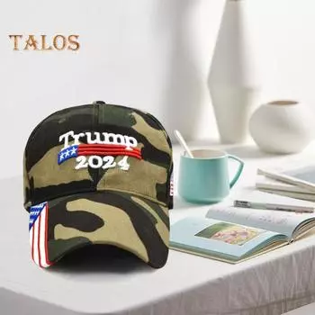 Бейсболка унисекс Трамп 2024 Вышивка Президентская избирательная кампания Кепка сторонника с длинными полями Солнцезащитный крем Анти-УФ Регулируемый хвостик Отверстие на открытом воздухе B