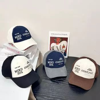 Бейсболка в цвете Женская американская кепка контрастного цвета с глубоким верхом и широкими полями Бейсболка Мужская кепка с большим лицом Кепка с большой окружностью головы M56-58cm темно-коричневого