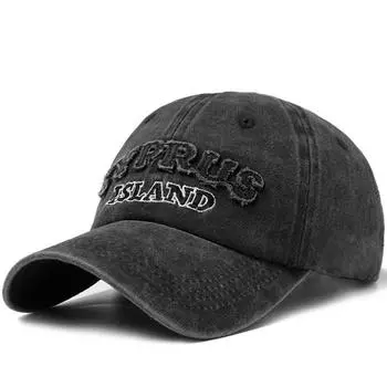 Бейсболка в стиле ретро для мужчин, повседневная, хлопковая, с вышитыми буквами, женская, летняя, для спорта на открытом воздухе, солнцезащитный козырек тёмно-синий