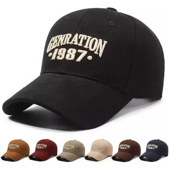 Бейсболка, весенне-осенняя кепка с вышивкой, женская панама с хвостиком и надписью, мужская уличная солнцезащитная шляпа от солнца, козырек чёрный