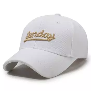 Бейсболка весна-осень, кепка с вышитыми буквами для мужчин и женщин белый