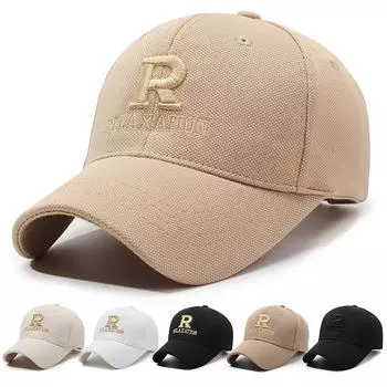 Бейсболка весна-осень мужская кепка с вышитыми буквами кепка для отдыха на открытом воздухе солнцезащитный козырек чёрный