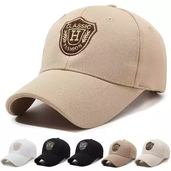 Бейсболка весна-осень с вышитыми буквами, бейсболка с солнцезащитным козырьком для мужчин и женщин чёрный/белый