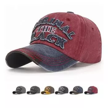 Бейсболка весна-осень с вышитыми буквами светло-серый/чёрный