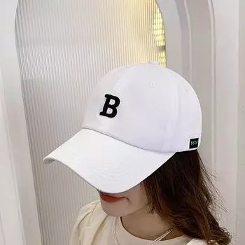 Бейсболка женская кепка с вышитыми буквами шляпа от солнца весна и осень кофейный