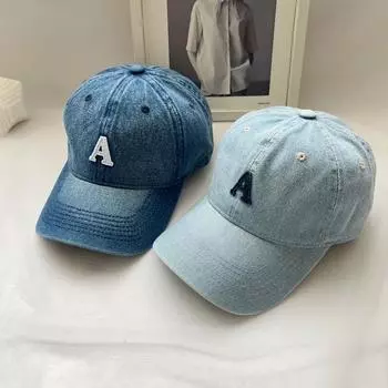 Бейсболка женская ретро-версия с мягким верхом универсальная джинсовая кепка с загнутыми полями мужская кепка с маленьким солнцезащитным козырьком прилив Adjustable