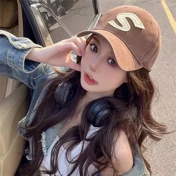 Бейсболка женская весенне-осенняя кепка с фирменными буквами, простая повседневная, маленькая универсальная, студенческая, для пар, мягкая кепка для мужчин Adjustable