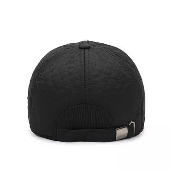 Бейсболки для людей среднего и пожилого возраста, мужские сезонные утепленные и холодозащитные шапки, кепки для пап, защитные наушники, стеганые вышитые шапки Adjustable серый