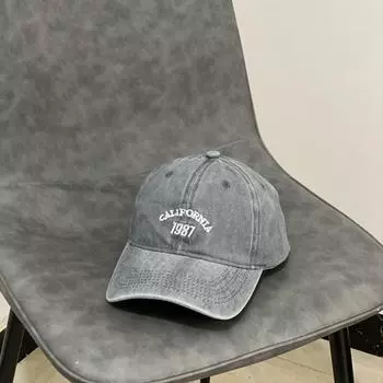 бейсболки для улицы в стиле ретро, детские, весенние и летние, универсальные, пары, показывают свои лица, маленькие, кепки с козырьками, мужские, прилив M56-58cm чёрный