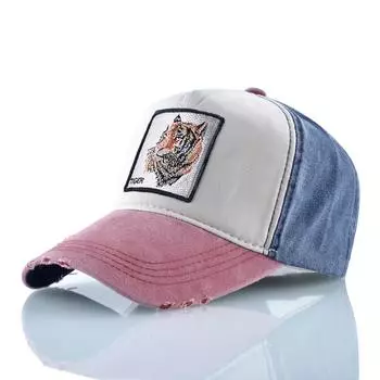 Бейсболки из 100% хлопка с вышивкой, шляпа тигра и папы для мужчин и женщин, весенне-летние уличные дышащие шапки 56-60cm красный