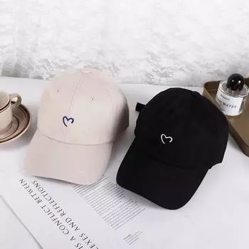 Бейсболки мужские бейсболки бейсболки Snapback бейсболки кепки с вышитым сердцем шляпа от солнца чёрный