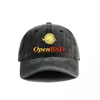 Бейсболки OpenBSD Потертые шляпы Кепка Мужская Женская Ретро Уличная Регулируемая Шляпа Досуг Улица Защита от солнца