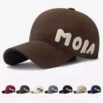 Бейсболки с вышитыми буквами и большой головой для мужчин и женщин светло-бежевый