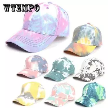 Бейсболки унисекс с градиентным принтом Tie-Dye, регулируемые, легкие, из полиэстера, спортивные, солнцезащитные шляпы с полосатым узором, модная уличная одежда на все случаи жизни Adjustable