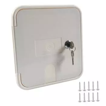 Белая электрическая дверца доступа для шнура RV, люк для силового кабеля кемпера/прицепа с 2 ключами