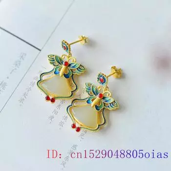 Белая бабочка цветок кулон для женщин 925 серебро амулет халцедон натуральный модный кристалл ожерелье серьги гвоздики циркон 45cm