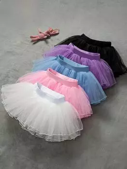 Белая балетная юбка-пачка для девочек One size