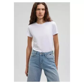 Белая базовая футболка стрейч приталенного кроя 162767-620