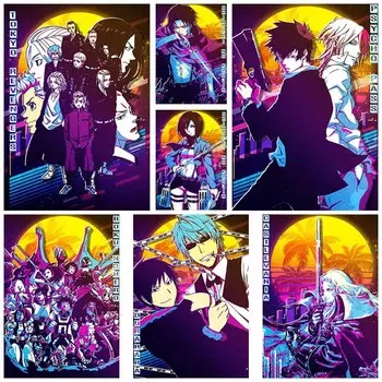 Белая бумага ретро аниме фигурка постер настенная роспись винтаж демон убийца дзюдзюцу кайсен банан рыба постеры домашний декор своими руками украшение комнаты художественная живопись 30x21cm