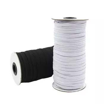 Белая/черная эластичная резинка для шитья Fiat Rubber Band Waist Band Stretch Rope Elastic Ribbon L чёрный