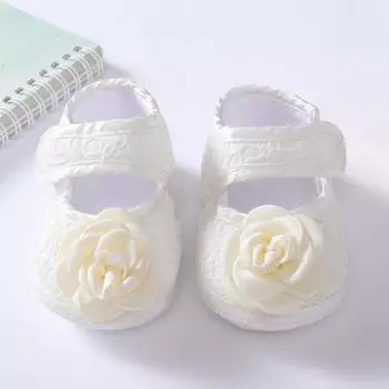 Белая детская обувь с милым цветочным дизайном, повседневная обувь принцессы для девочек, детская обувь 11