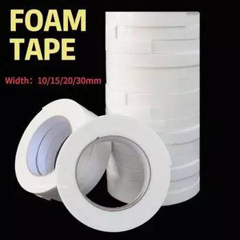 Белая двухсторонняя лента, высоковязкая, термостойкая, термоплавкая, двухсторонняя клейкая лента для небольших карточек, офиса, сделай сам 15mm&5M&1mm